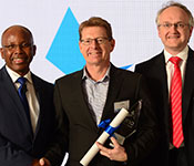 From left to right: Mteto Nyati, Altron Group CEO; Peter Griffiths, AAD managing director; and Alex Smith, Altron Group CFO.